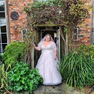 Amy on her wedding day - Real plus size bride